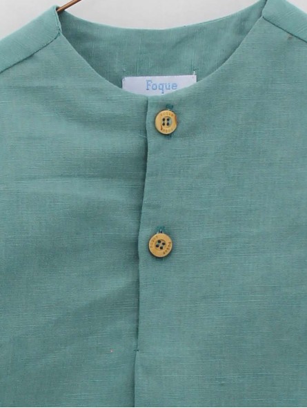 Green linen shirt