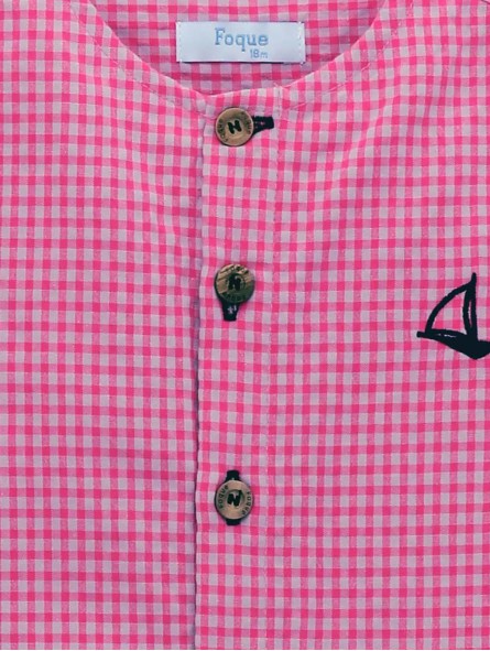 Camisa quadros fucsia