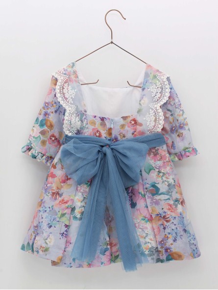 Vestido flores corte cintura