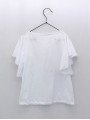 Camiseta blanca manga volante