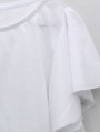 Camiseta blanca manga volante