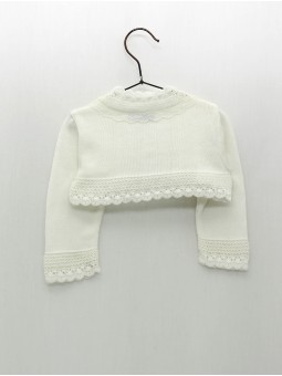 Chaqueta puntas redondas con puntilla