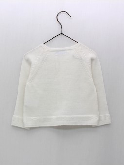 Long plain knitted jacket