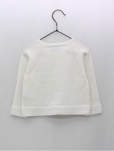 Long plain knitted jacket