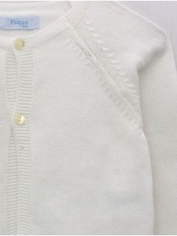 Long plain knitted jacket