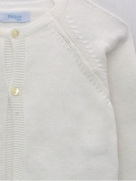 Long plain knitted jacket