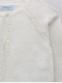 Long plain knitted jacket