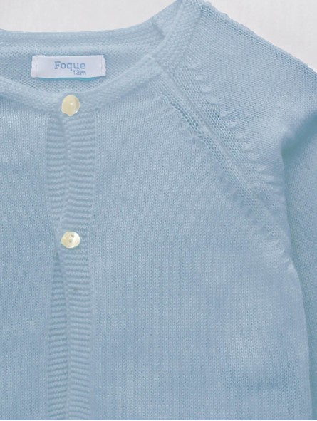 Long plain knitted jacket