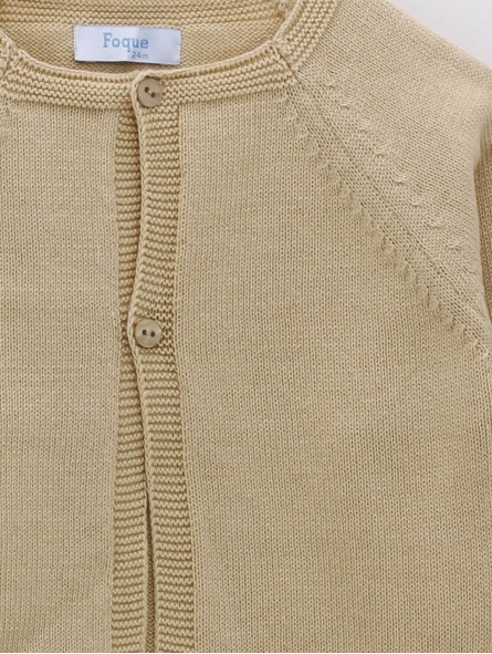 Chaqueta larga bolsillos simulados