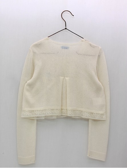 Long jacket with Valenciennes interlining