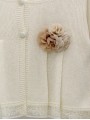 Chaqueta longa con entredós valencienne