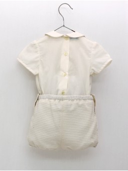 Batiste blouse and shorts set