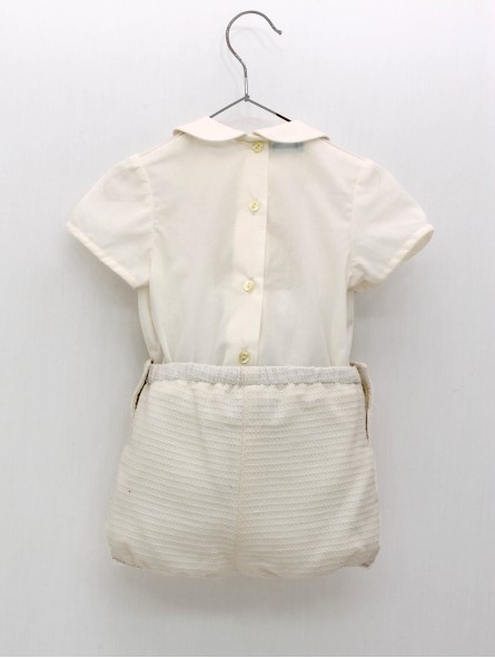 Batiste blouse and shorts set