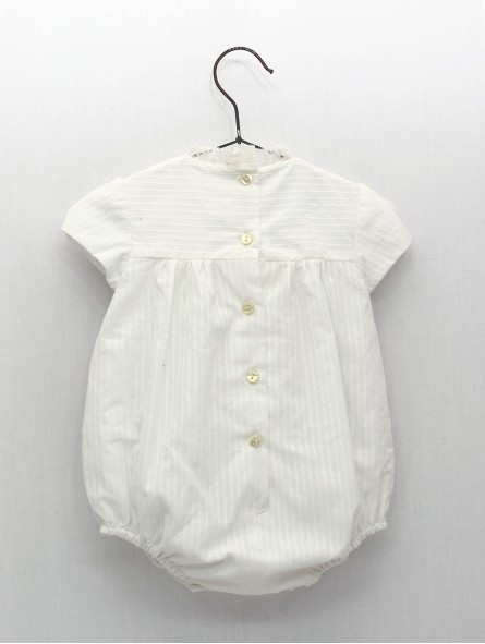 Betania Valenciennes lace babygrow