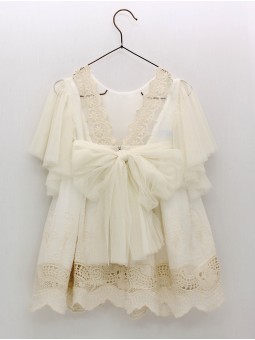 Betania Embroidered Fretwork Dress