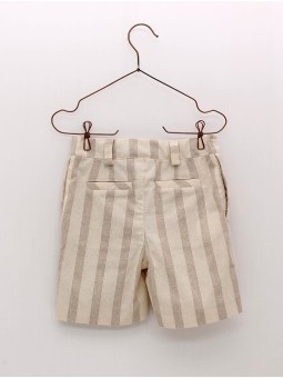 Beige striped shorts