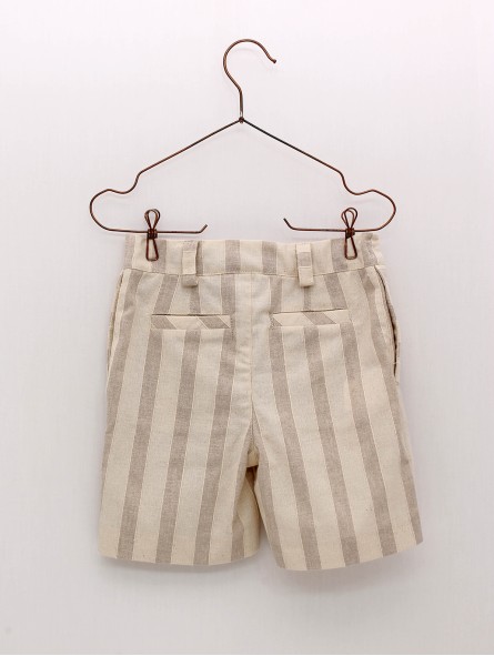 Beige striped shorts