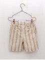 Beige striped shorts