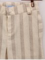 Beige striped shorts