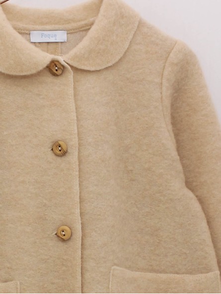Boiled wool coat