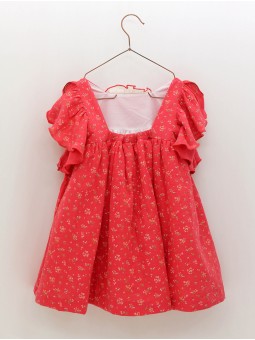 Vestido flores con encaixe