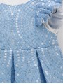 VESTIDO EN TEJIDO ENCAJE CON VOLUMEN ESPALDA ABIERTA CON VOLANTE CC. ANTONIETA