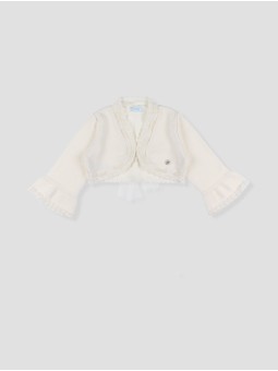 Jaqueta bolero laço tul