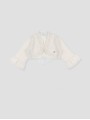 Knit bolero with romantic details