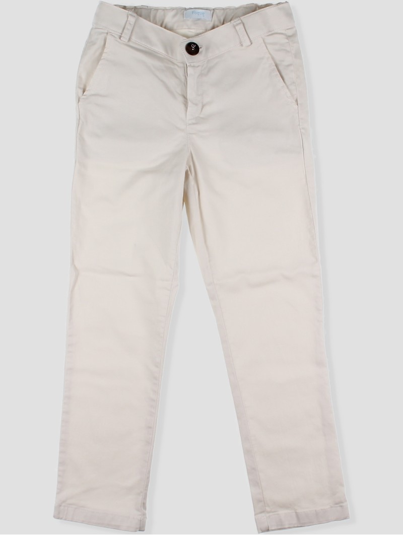 Long basic canvas trousers