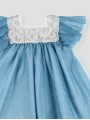 Vestido de tul para niña color azulina o rosa