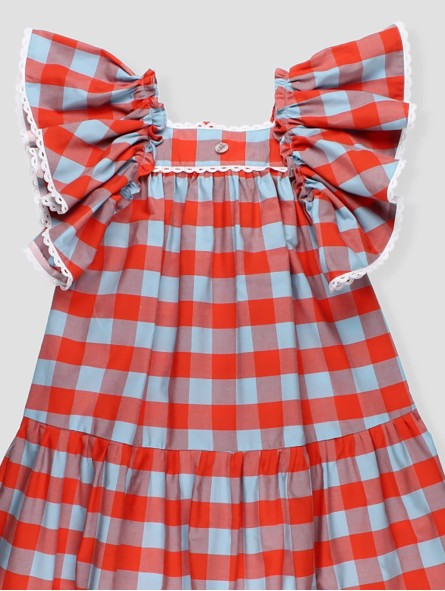 Tokio long checkered dress