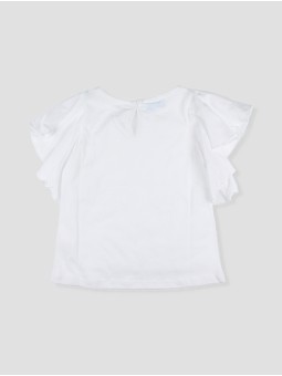 T-shirt com volantes