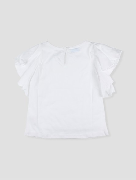 T-shirt com volantes