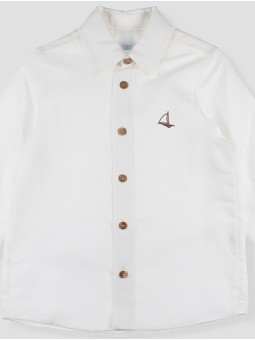 Camisa linho pespuntes