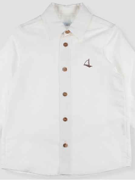 Camisa linho pespuntes