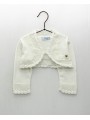 Round-edged jacket with lace trim