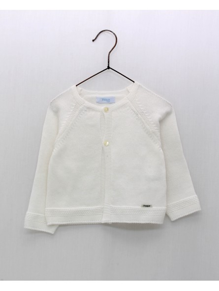 Long plain knitted jacket