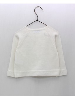 Long plain knitted jacket