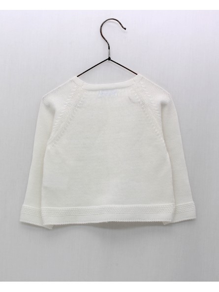 Long plain knitted jacket