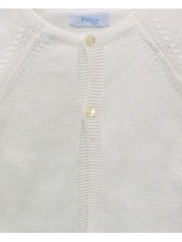 Long plain knitted jacket