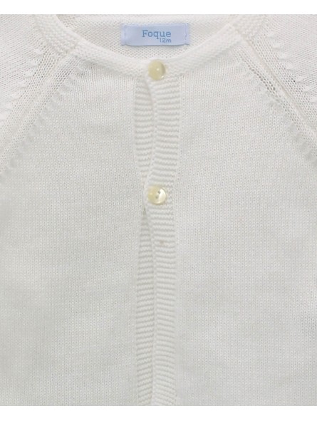 Long plain knitted jacket