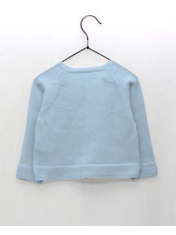 Chaqueta larga punto liso