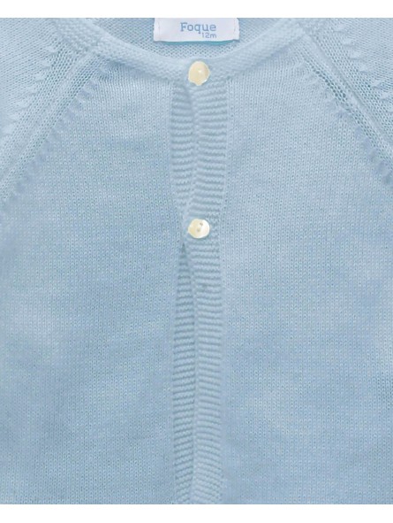 Chaqueta larga punto liso