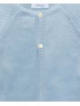 Long plain knitted jacket