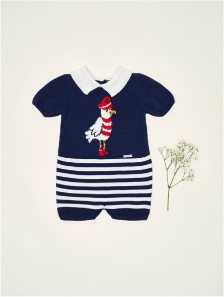 Sailor knitted romper
