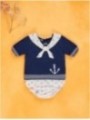 Sailor knit romper