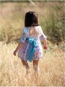 Vestido flores corte cintura