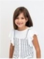 White ruffle sleeve t-shirt