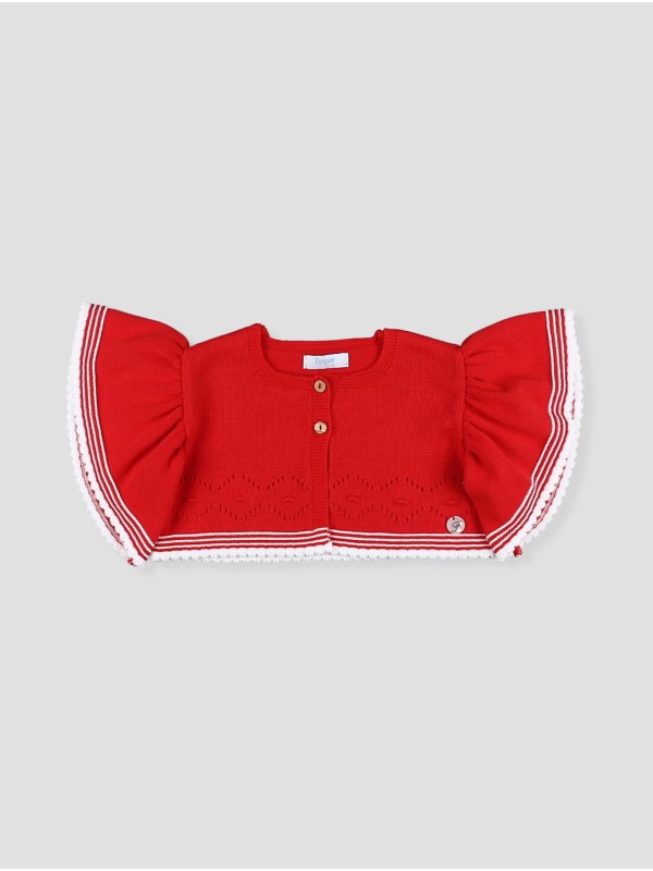 Short knitted cardigan