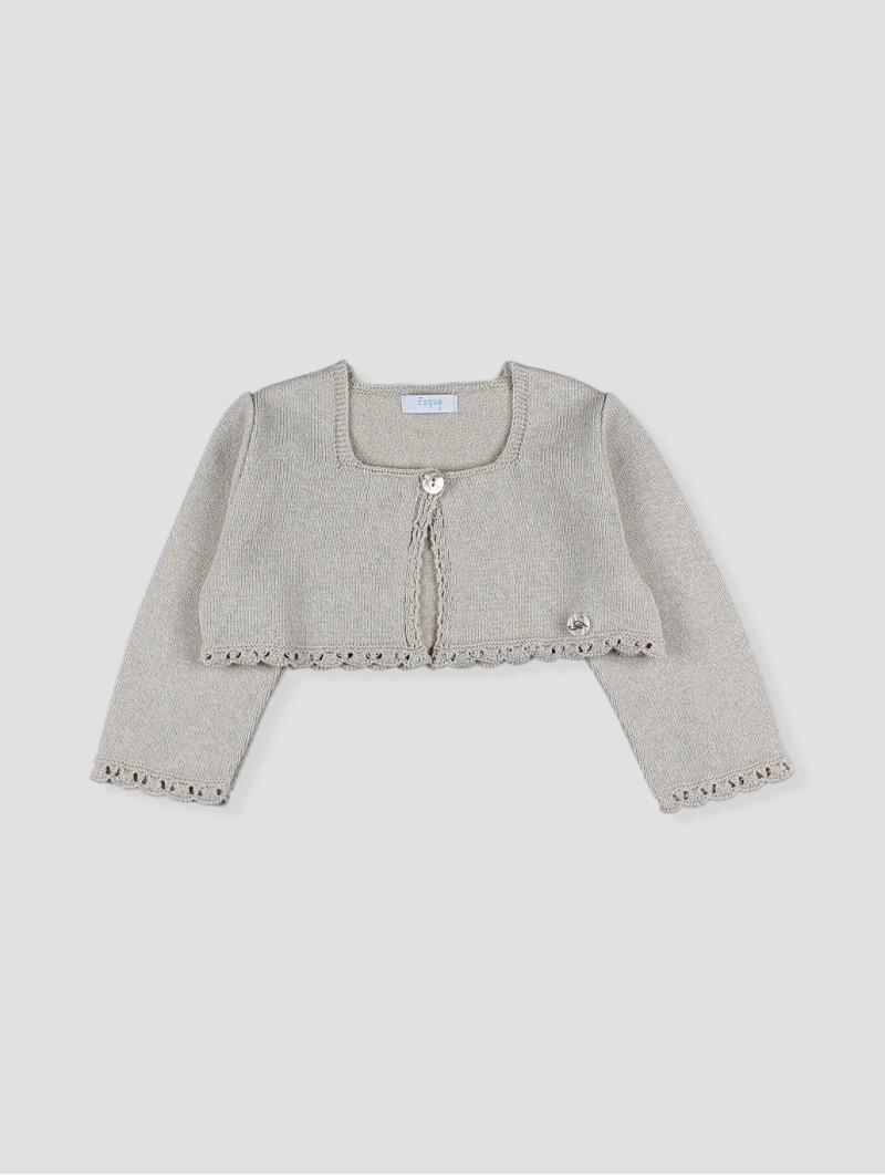 Chaqueta corta punto niña
